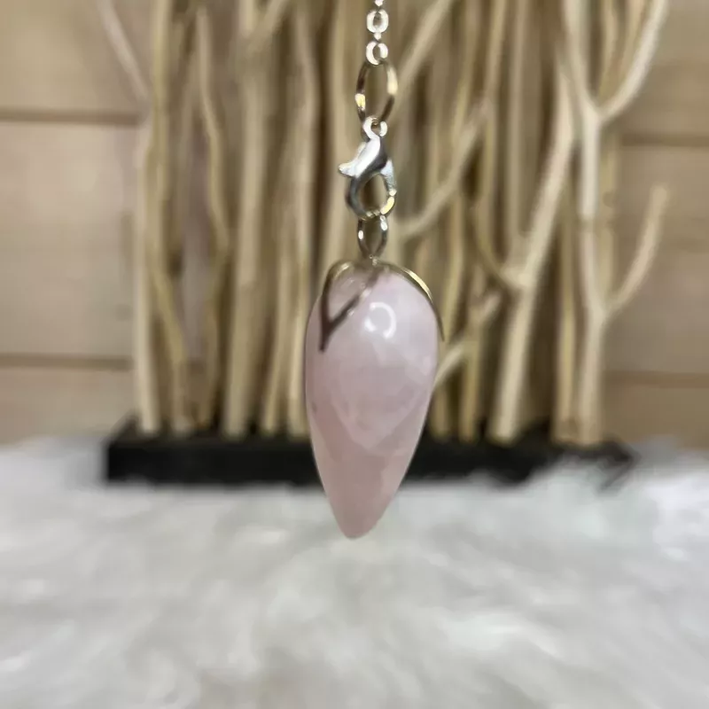 Pendule Lotus Quartz Rose